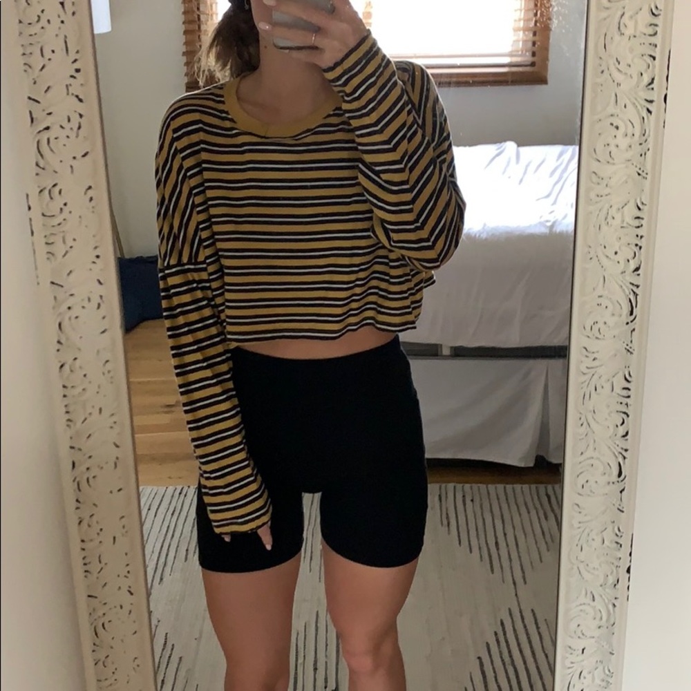 UO cropped striped long sleeve